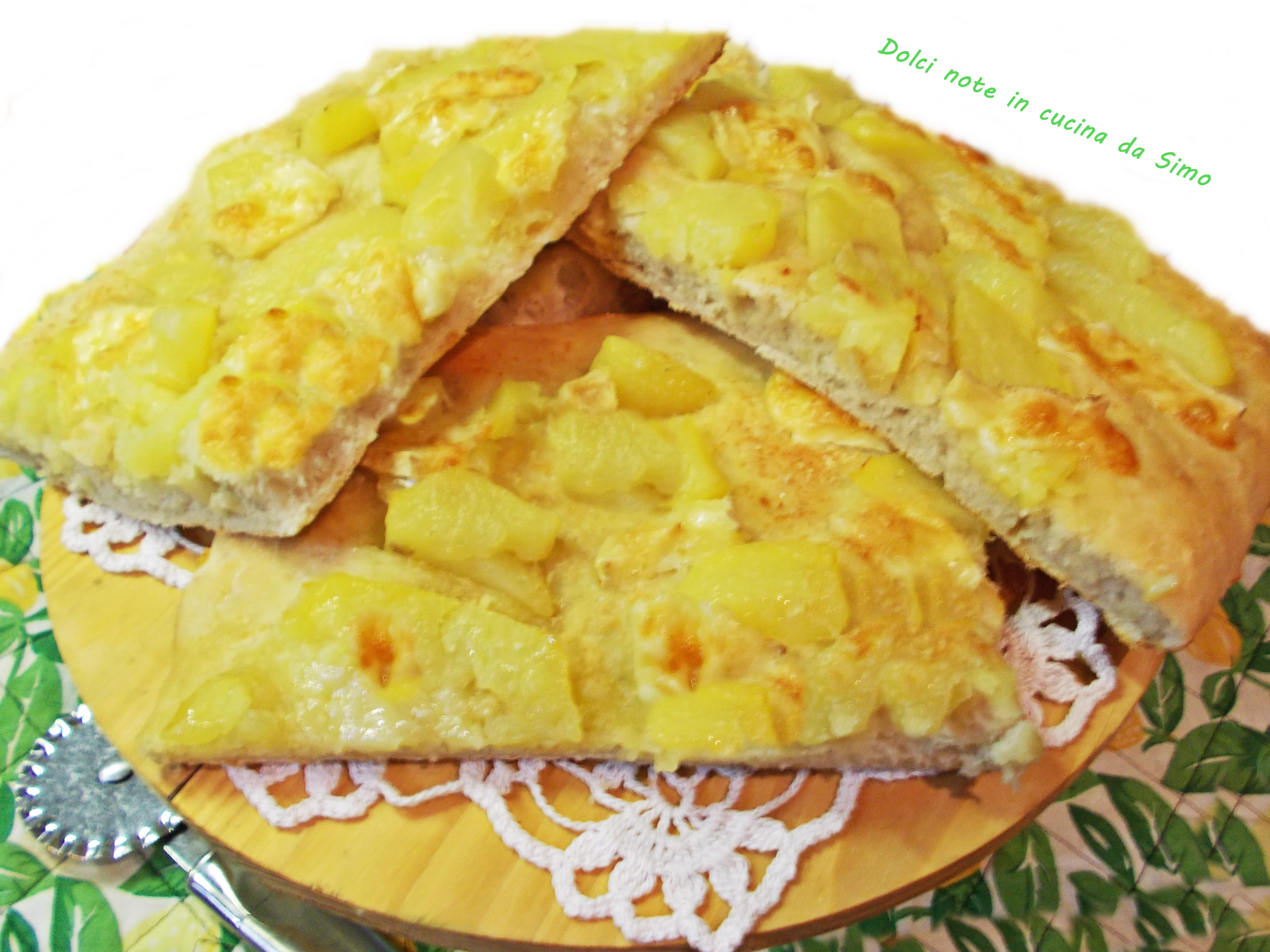 Focaccia con patate e brie’