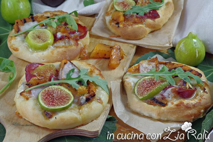 Focaccine fichi zucca e gorgonzola
