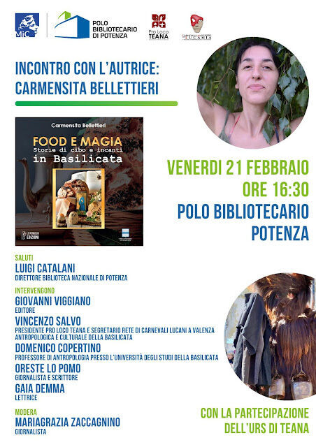 Food e magia al polo bibliotecario di potenza per i carnevali lucani