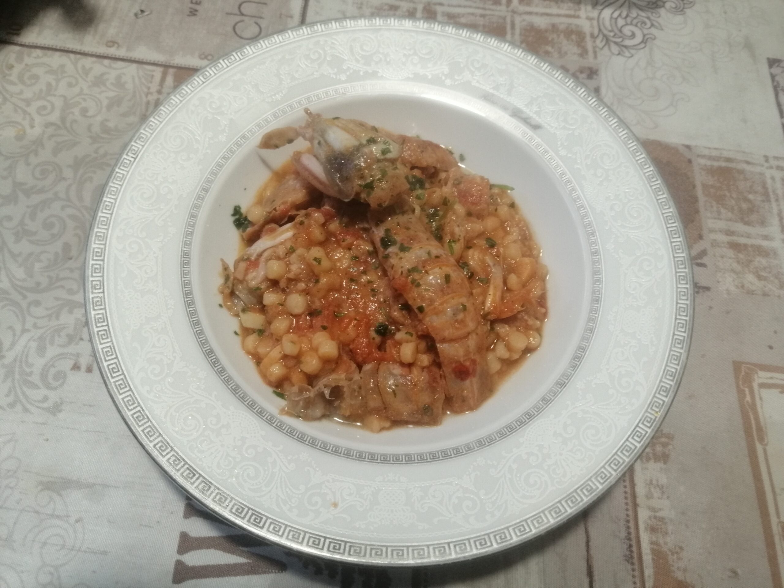 Fregola sarda alle canocchie