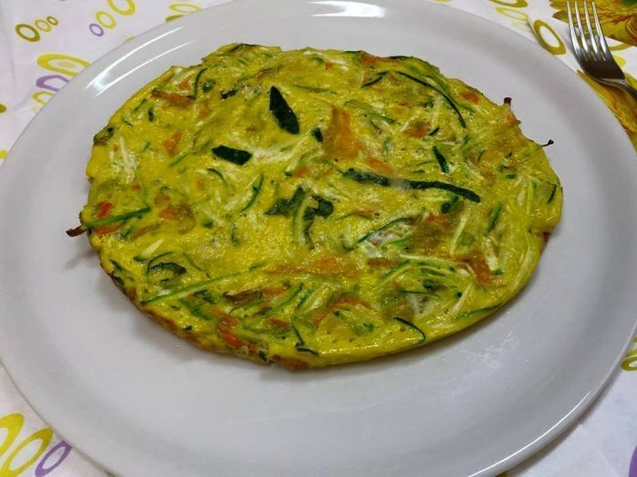 Frittata ai fiori di zucca e zucchine