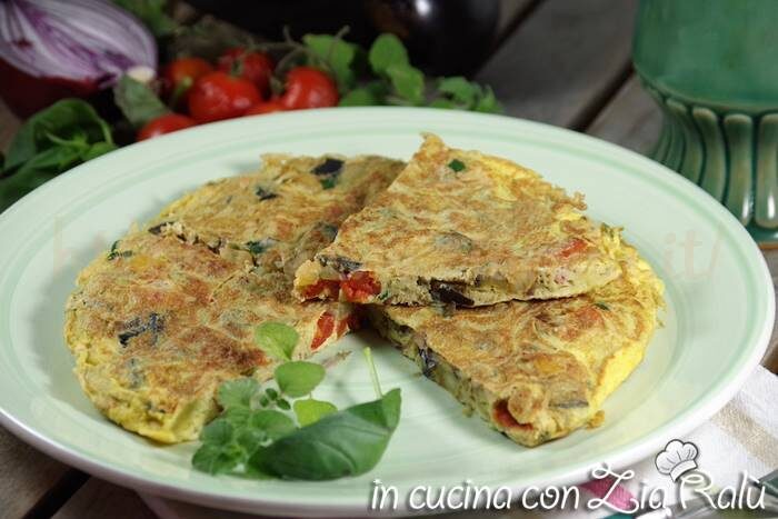 Frittata alle melanzane e mentuccia