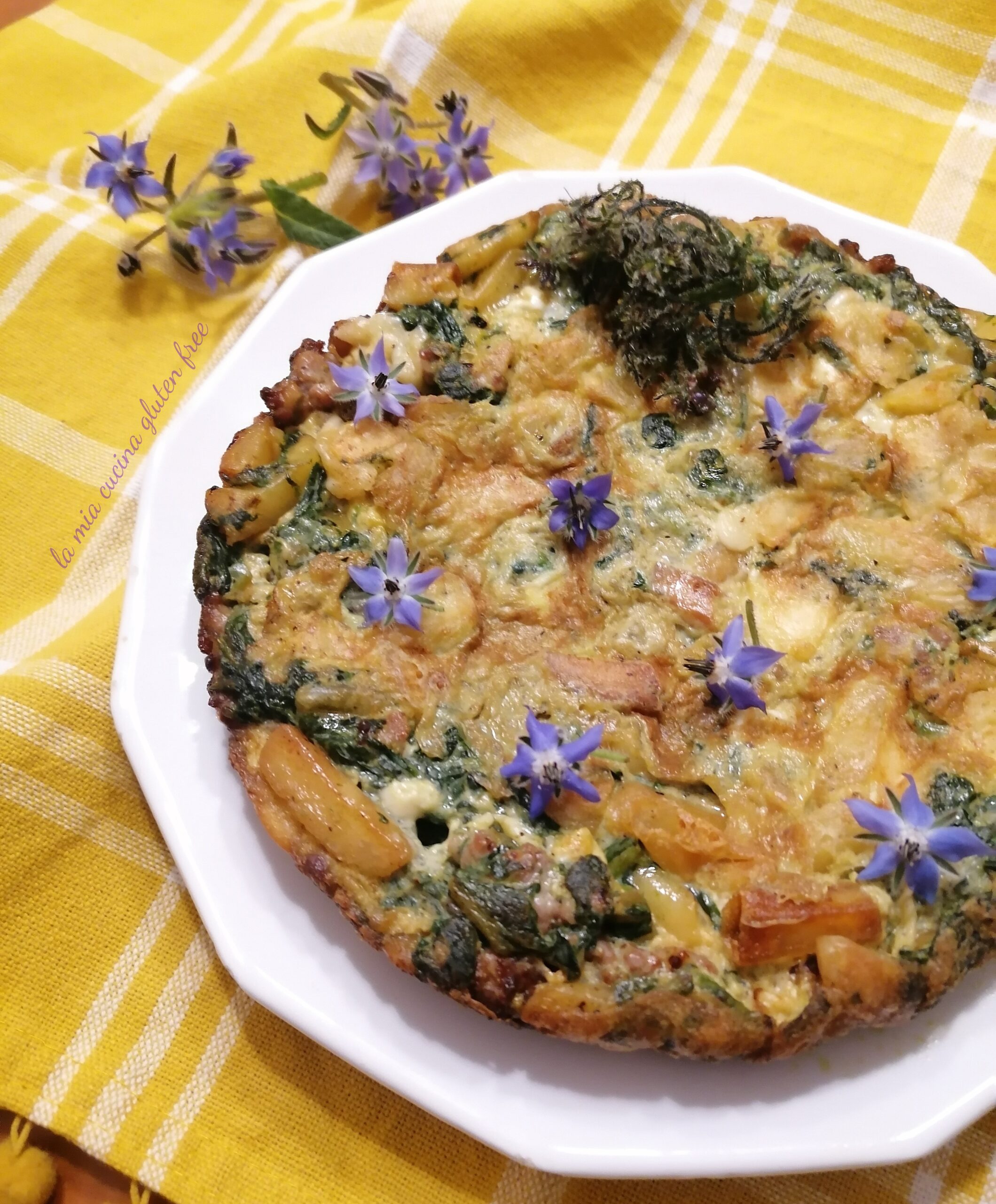 Frittata di erbe selvatiche e patate