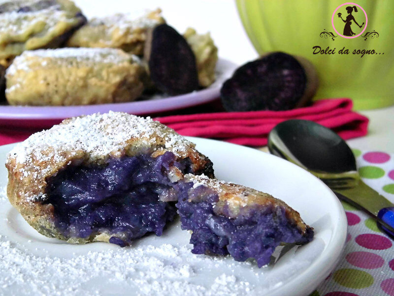Frittelle di patate viola