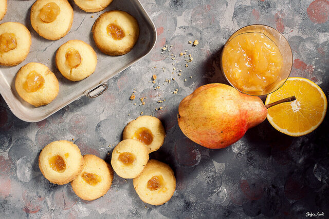 Frolle con marmellata alle pere e arance