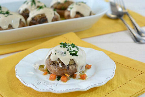 Funghi champignon ripieni al forno