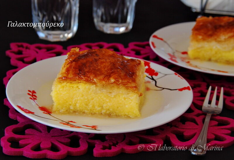 Galaktoboureko (torta di pasta fillo con la crema al latte)