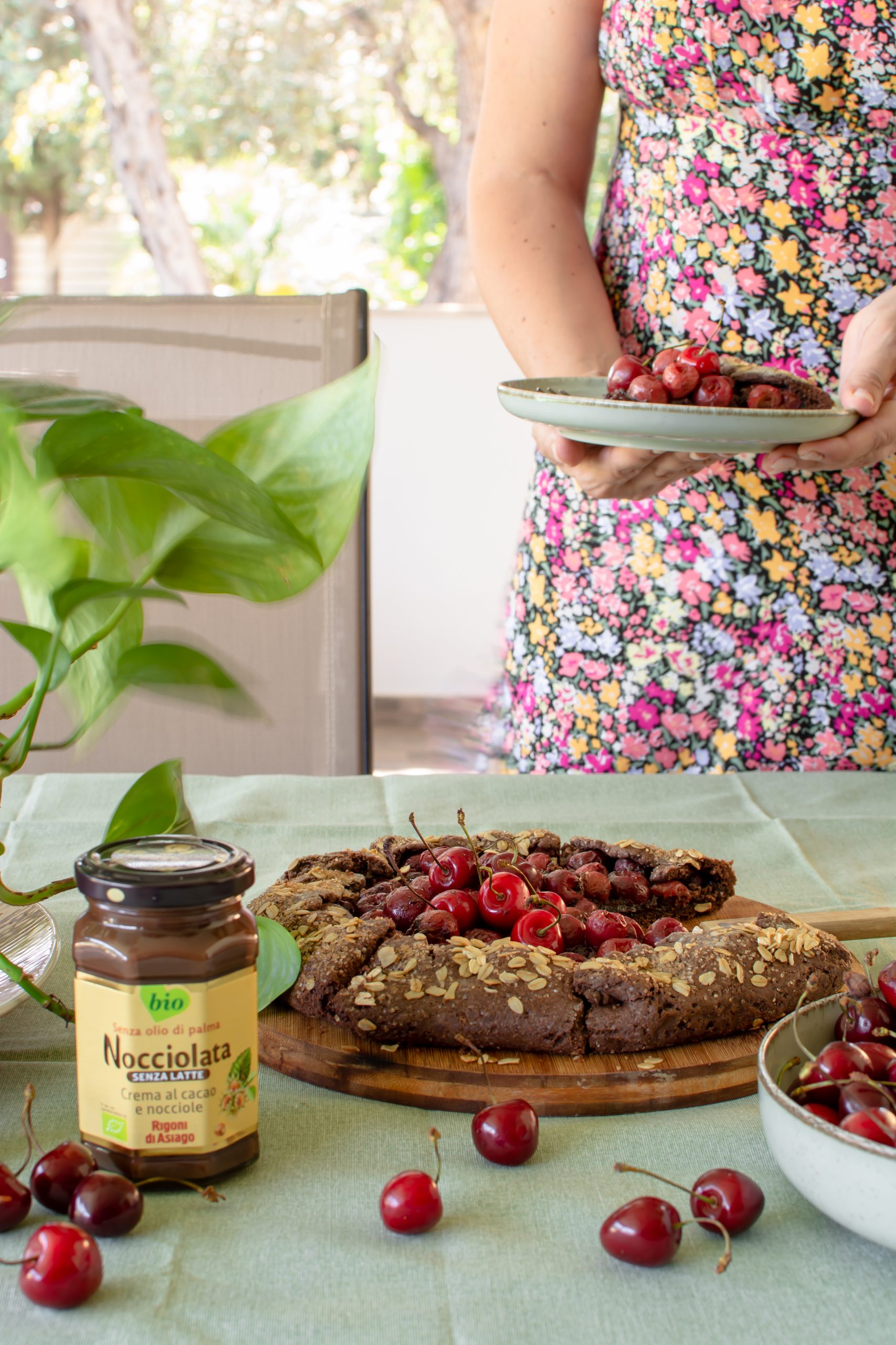 Galette alle ciliegie e nocciolata