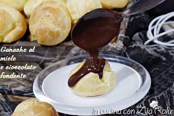 Ganache al miele e cioccolato fondente