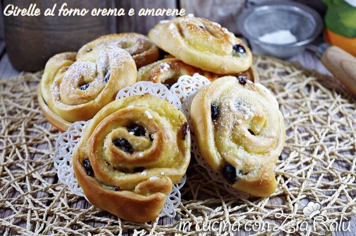 Girelle al forno crema e amarene