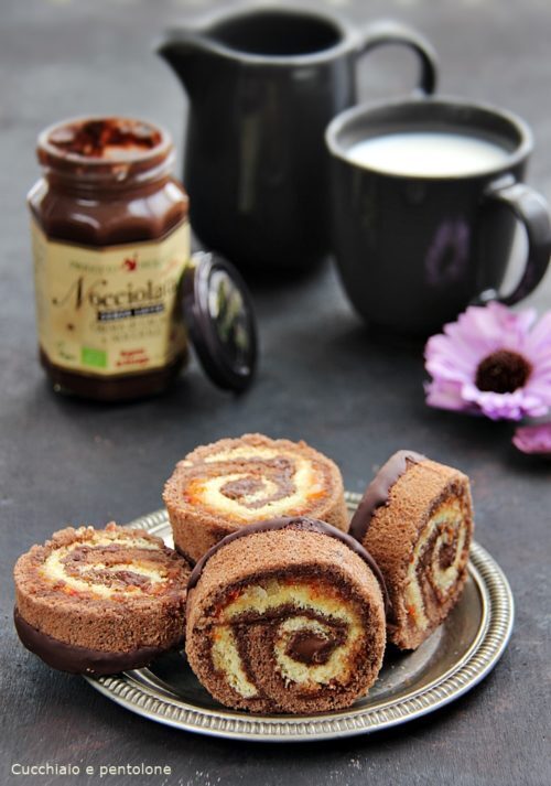 Girelle all’arancia candita e nocciolata