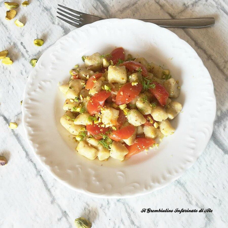 Gnocchetti acqua farina e pistacchio