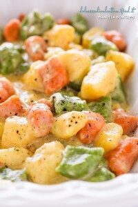 Gnocchi colorati cacio e pepe