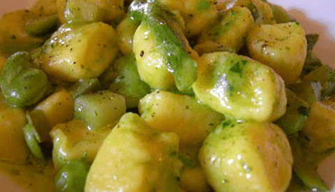 GNOCCHI DI PATATE CON CREMA DI ZUCCHINE