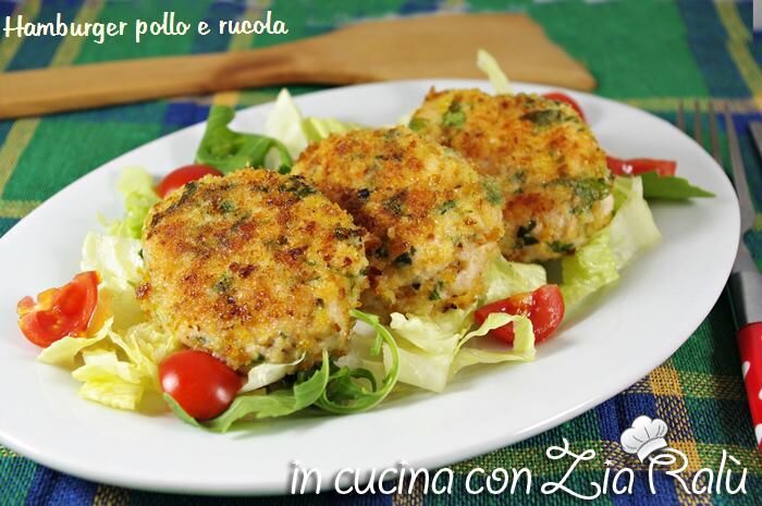 Hamburger pollo e rucola gusto e leggerezza