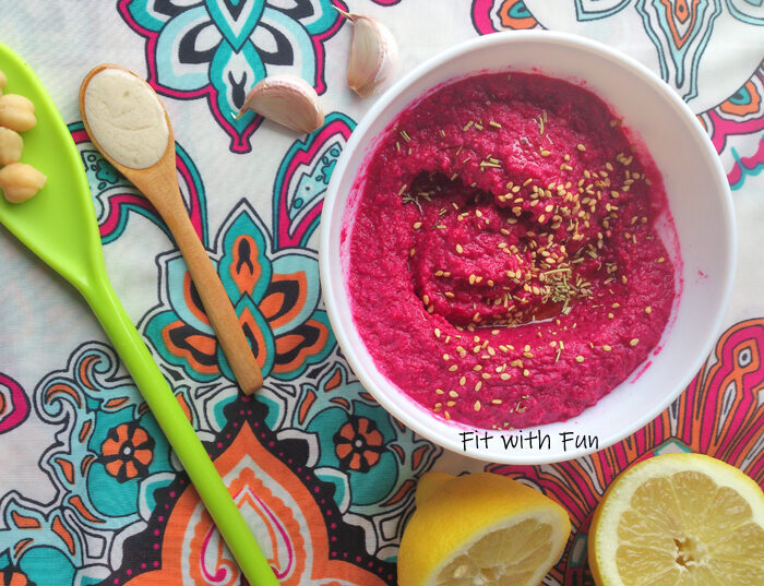 Hummus di ceci alla barbabietola rossa