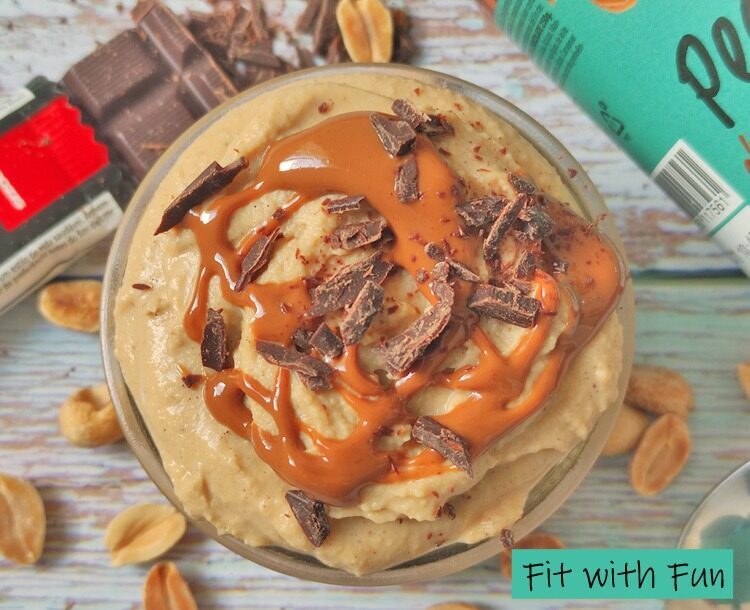 Hummus dolce ceci e burro di arachidi 3 ingredienti