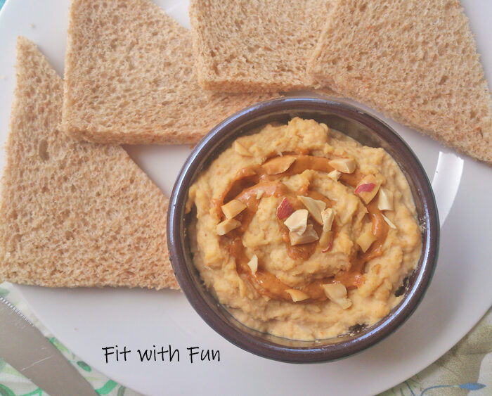 Hummus salato di ceci al burro di arachidi