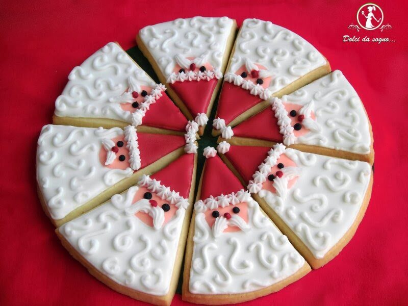 I biscotti di babbo natale a spicchi