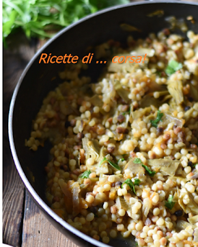 I fiori della terra: carciofi con fregula e ceci