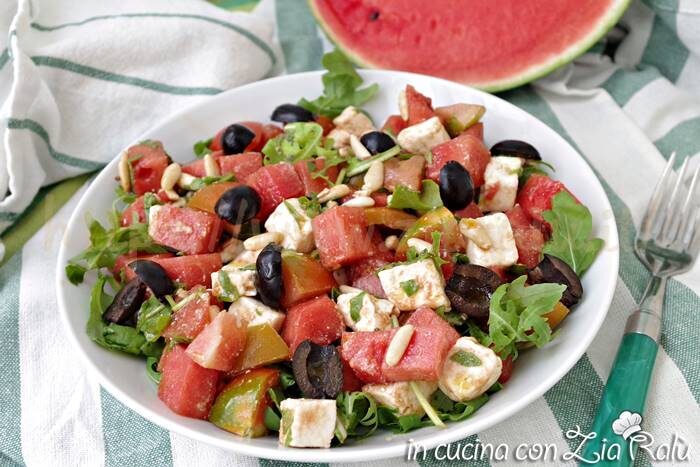 Insalata anguria pomodorini e feta