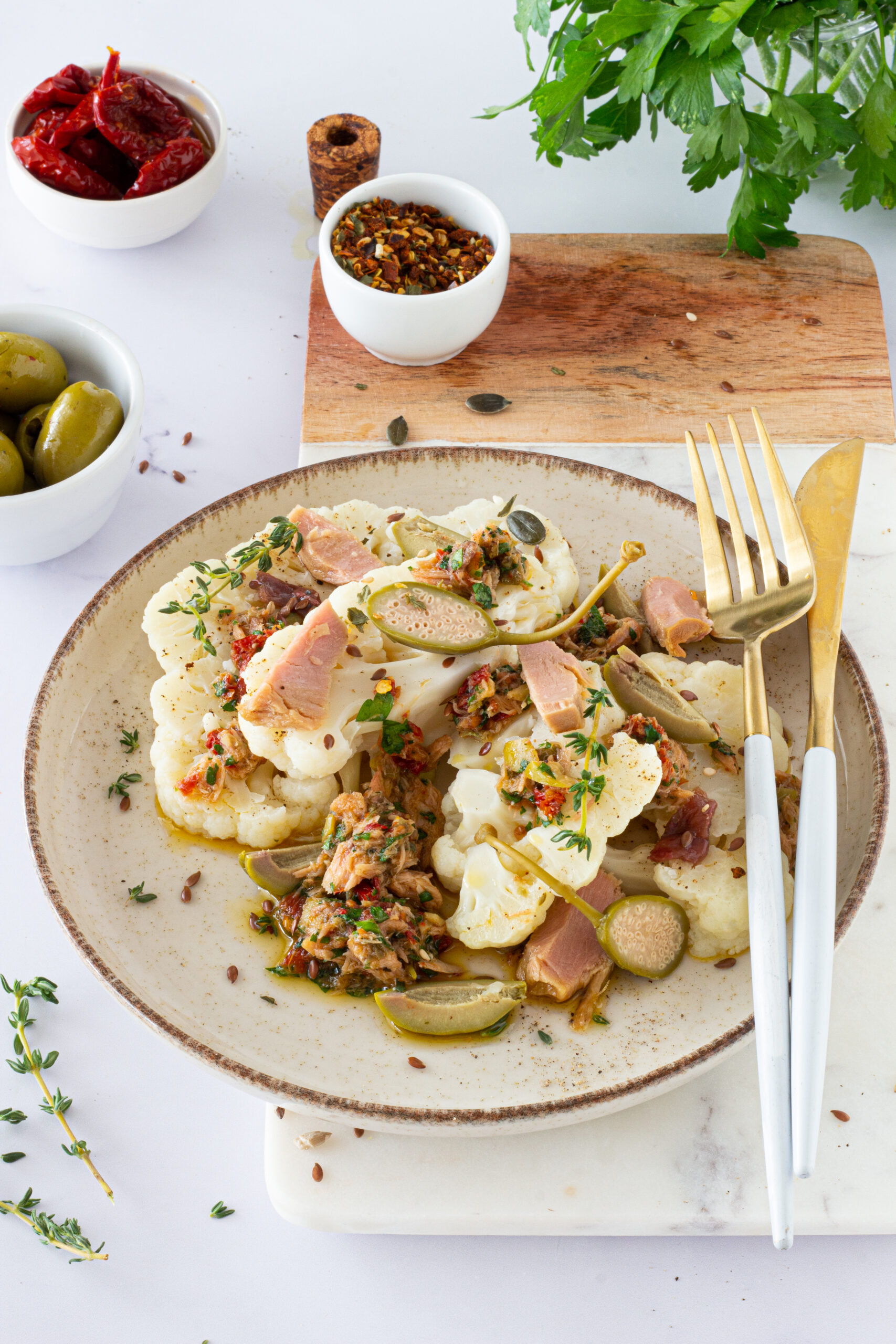 Insalata di cavolfiori al tonno