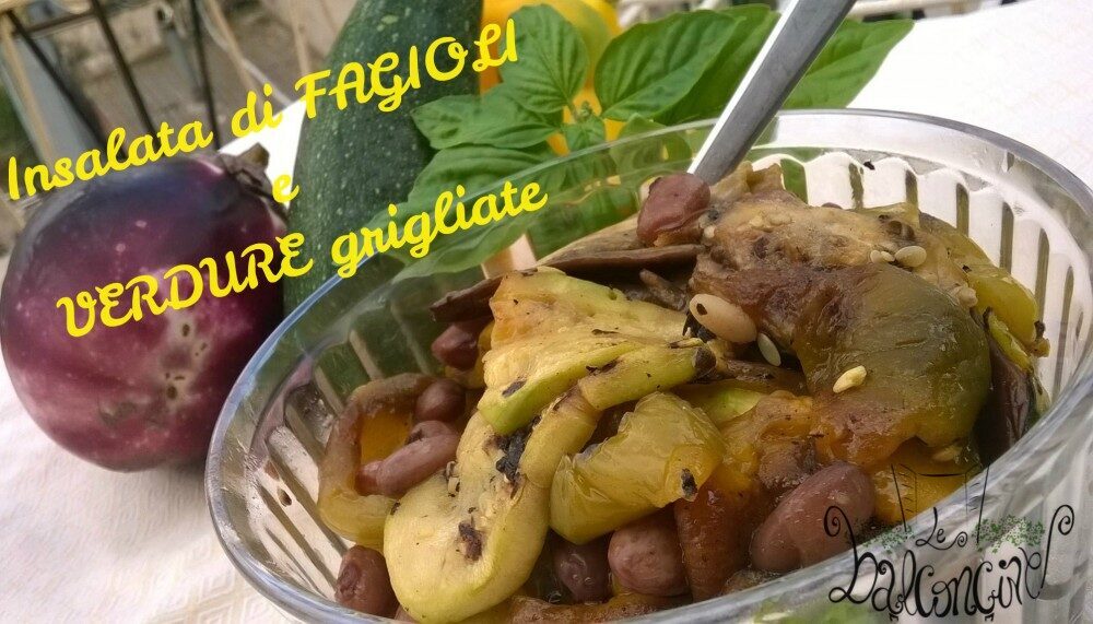 Insalata di fagioli e verdure grigliate