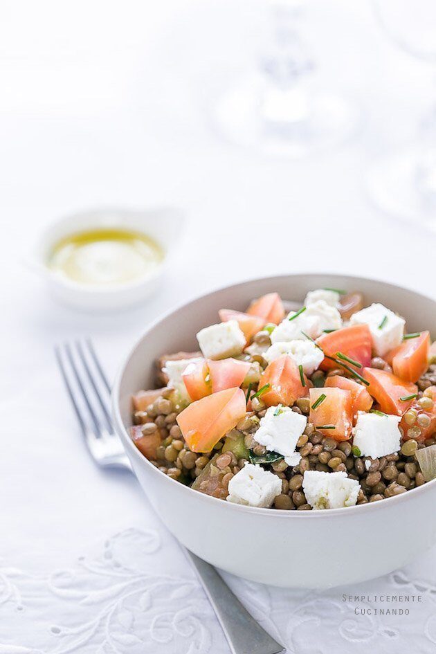 Insalata di lenticchie e feta greca