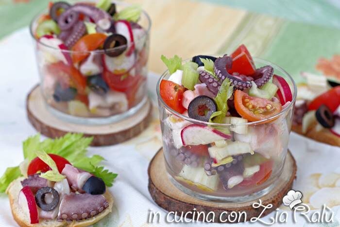 Insalata di polpo mediterranea leggera