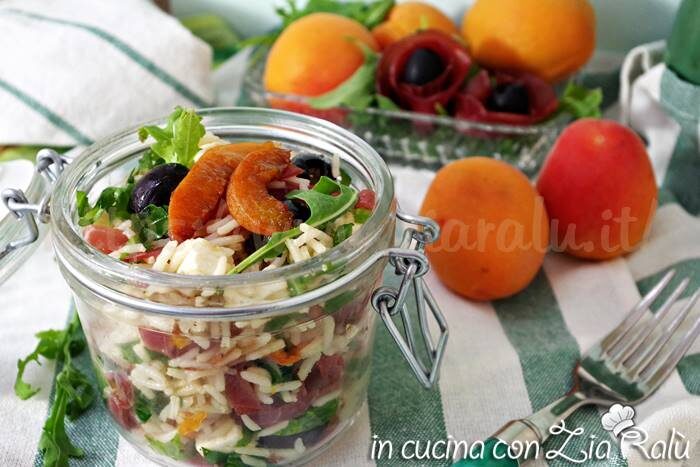 Insalata di riso bresaola rucola e albicocche
