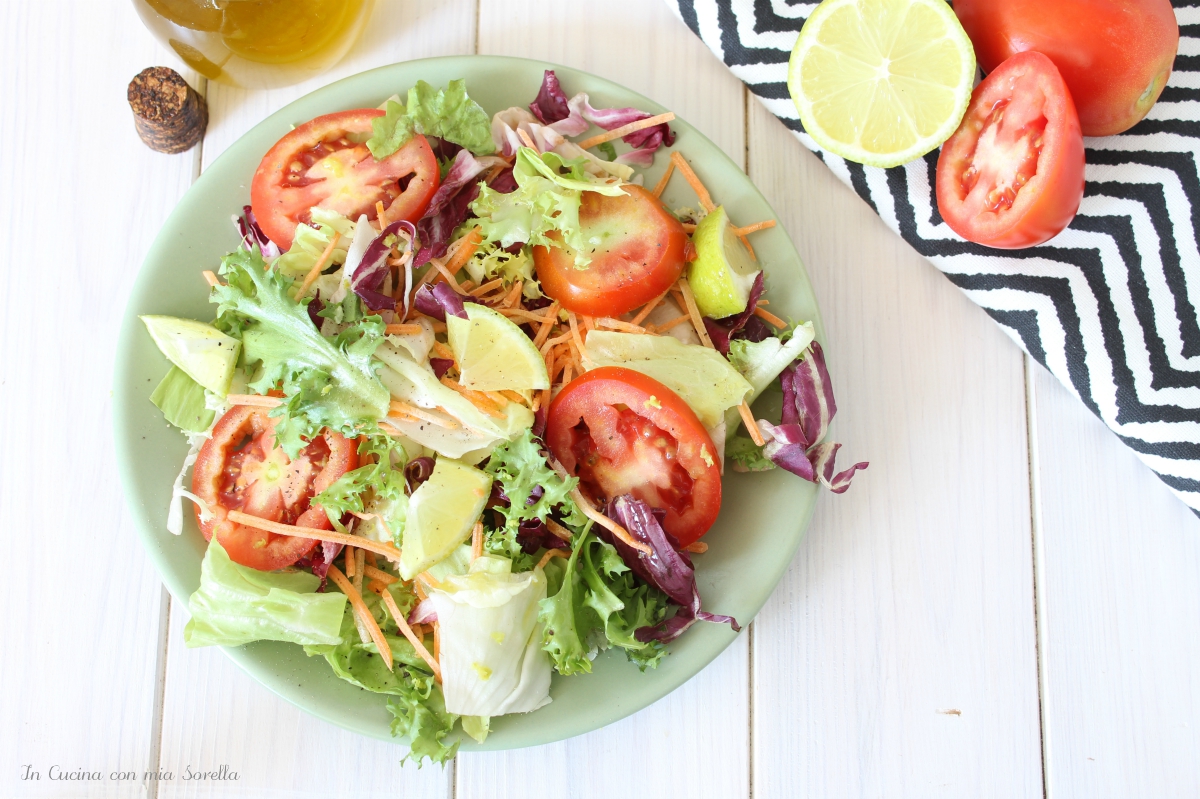 Insalata mista al limone e zenzero
