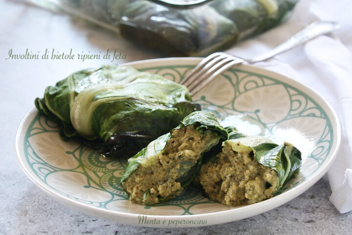 Involtini di bietole ripieni di feta