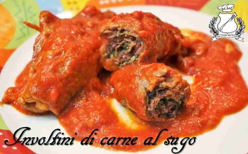 Involtini di carne al sugo alla romana