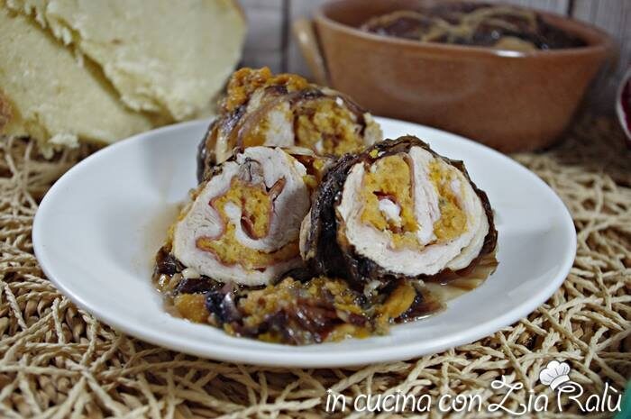 Involtini di tacchino alla zucca e radicchio