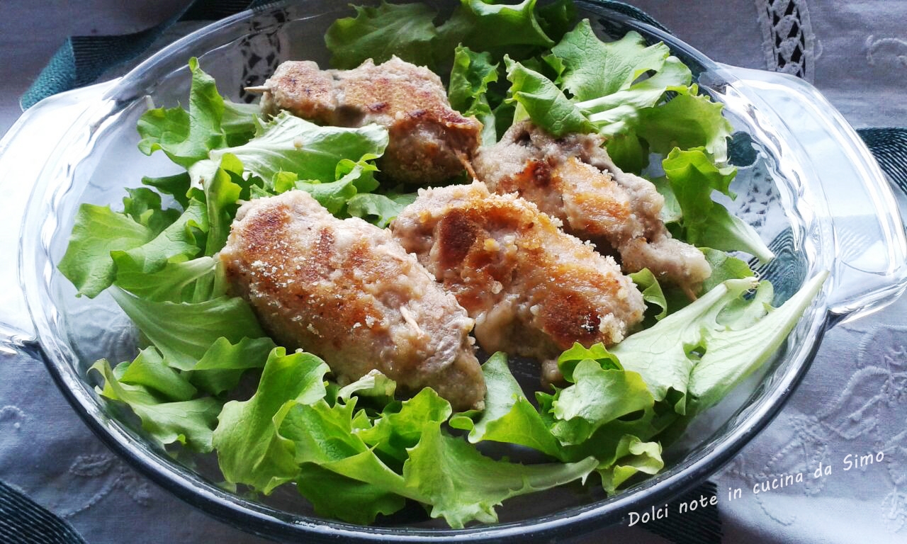 Involtini di vitello farciti cotti al forno