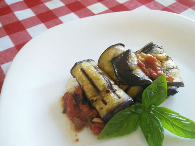 Involtino di melanzane e merluzzo