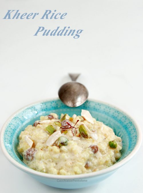 Kheer rice pudding per il club del 27