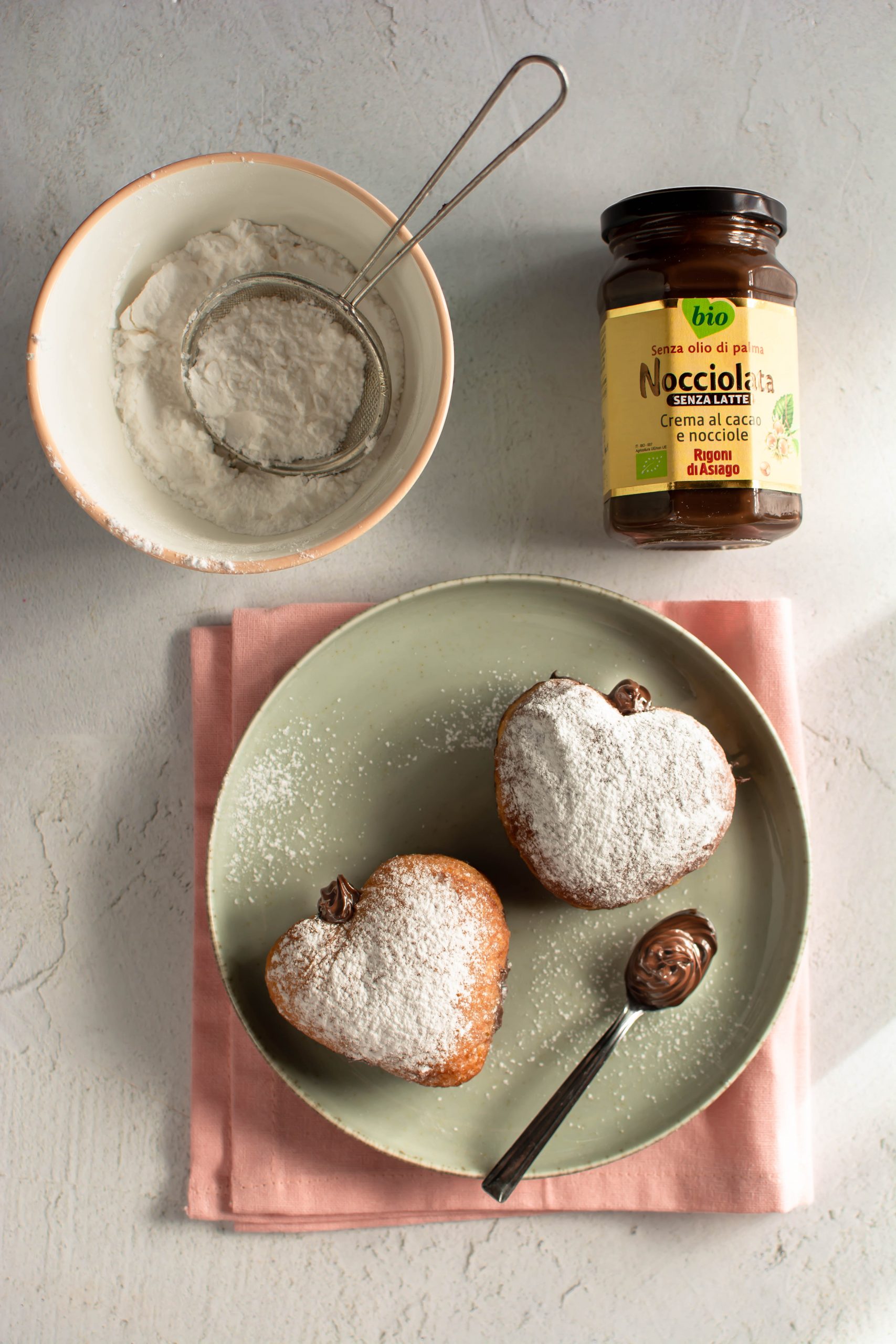 Krapfen cuore Nocciolata