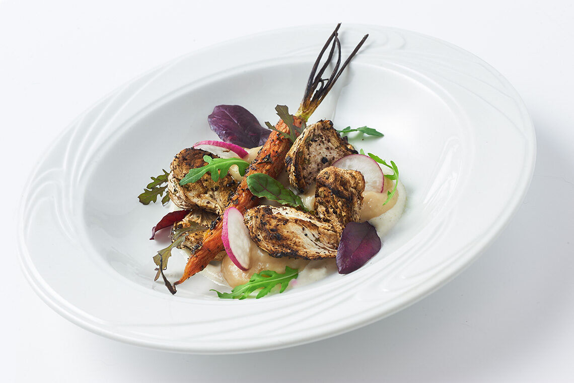 Lamiacucinadelsenza verdure arrostite al sumac, yogurt al wasabi e patè di spagna