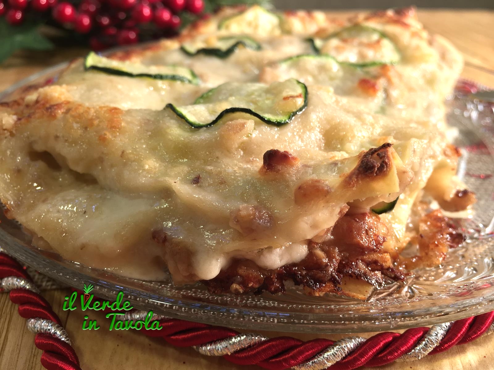 Lasagne alle zucchine, con gorgonzola, mascarpone e noci