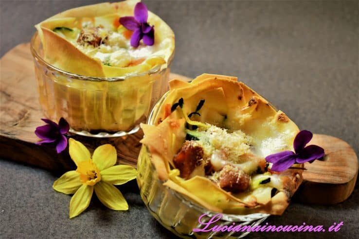 Lasagne con verdure e speck