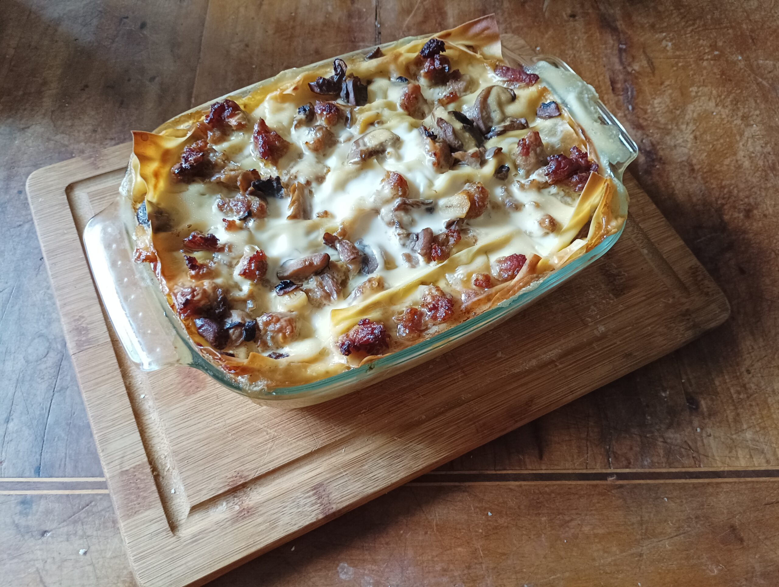 Lasagne salsiccia e funghi