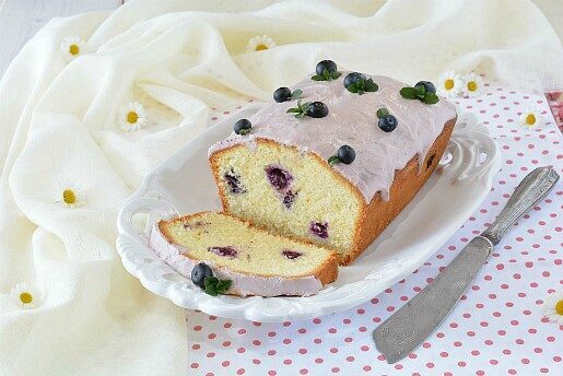 Lemon pound cake ai mirtilli