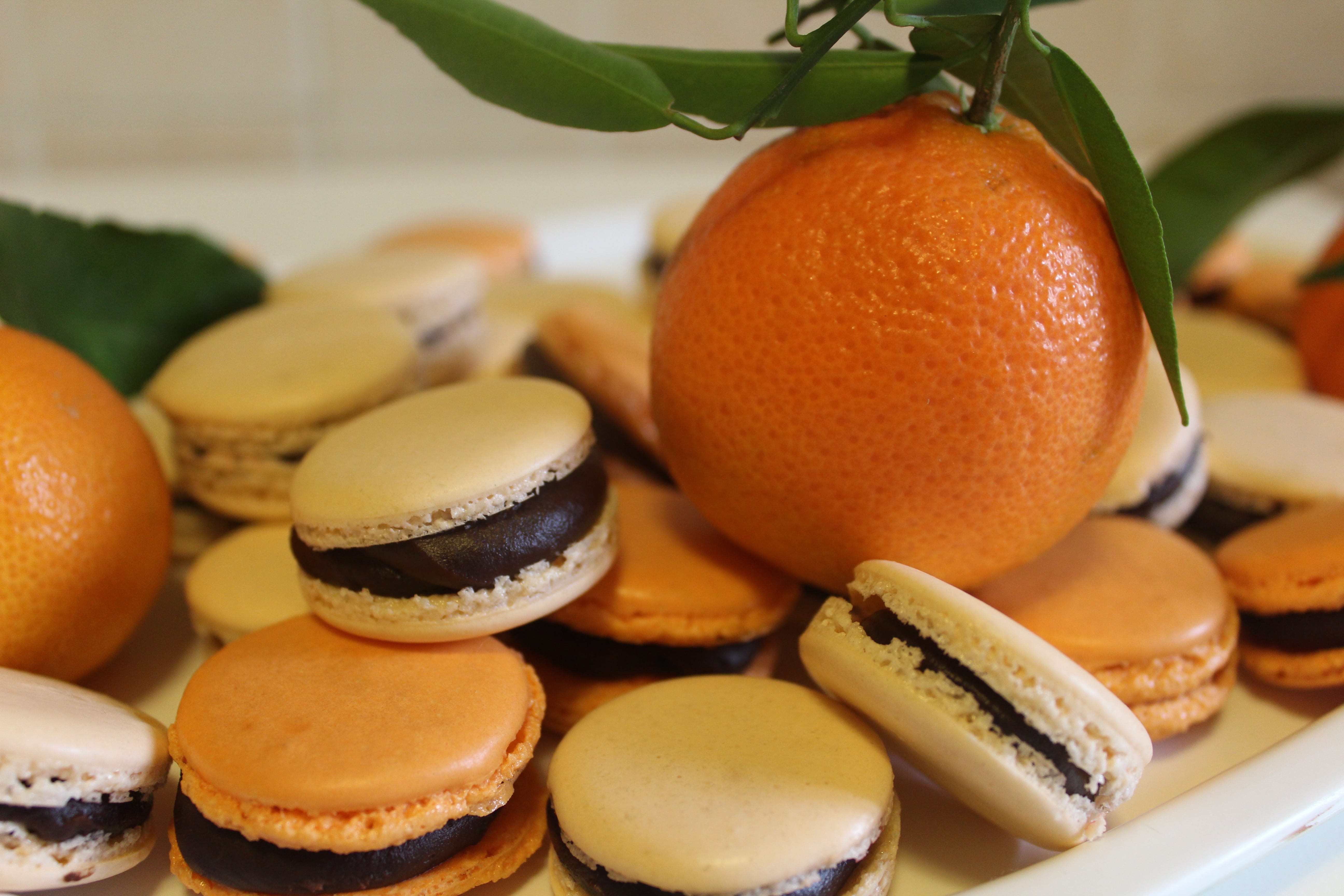 Macarons cioccolato e clementine