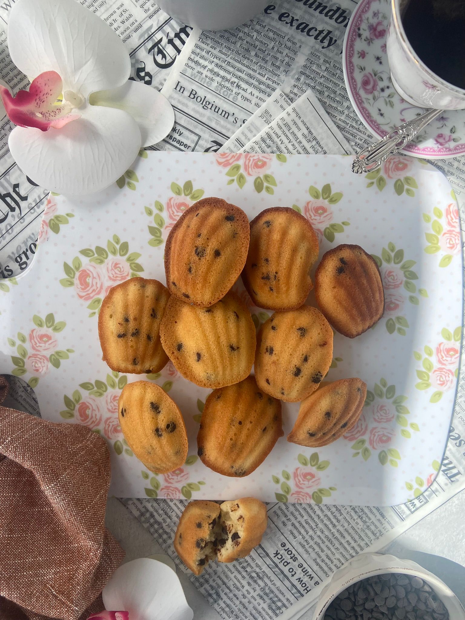 Madeleine con gocce di cioccolato