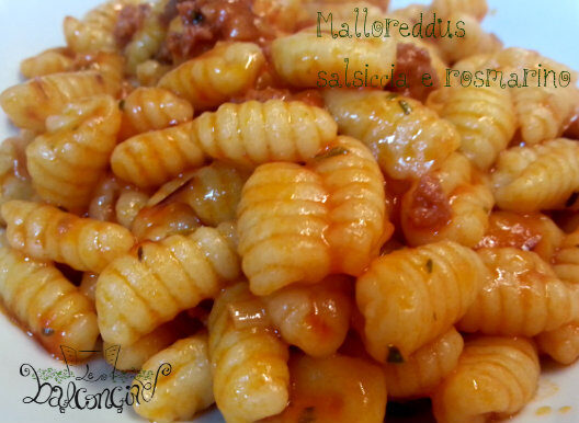 Malloreddus con salsiccia e rosmarino