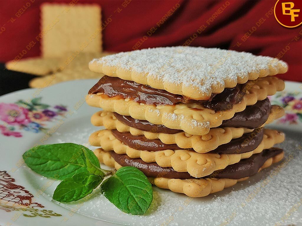 Mattonella di biscotti con crema al cioccolato – versione monoporzione