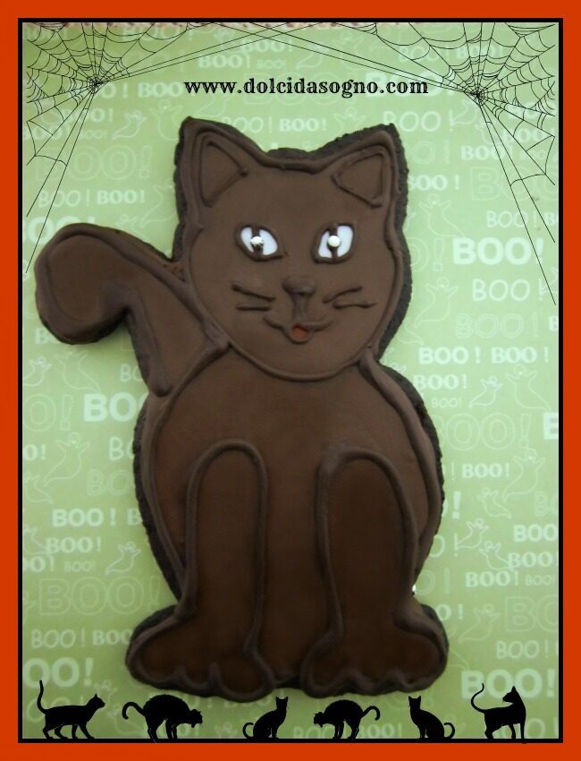 Maxi biscotto al cioccolato per halloween