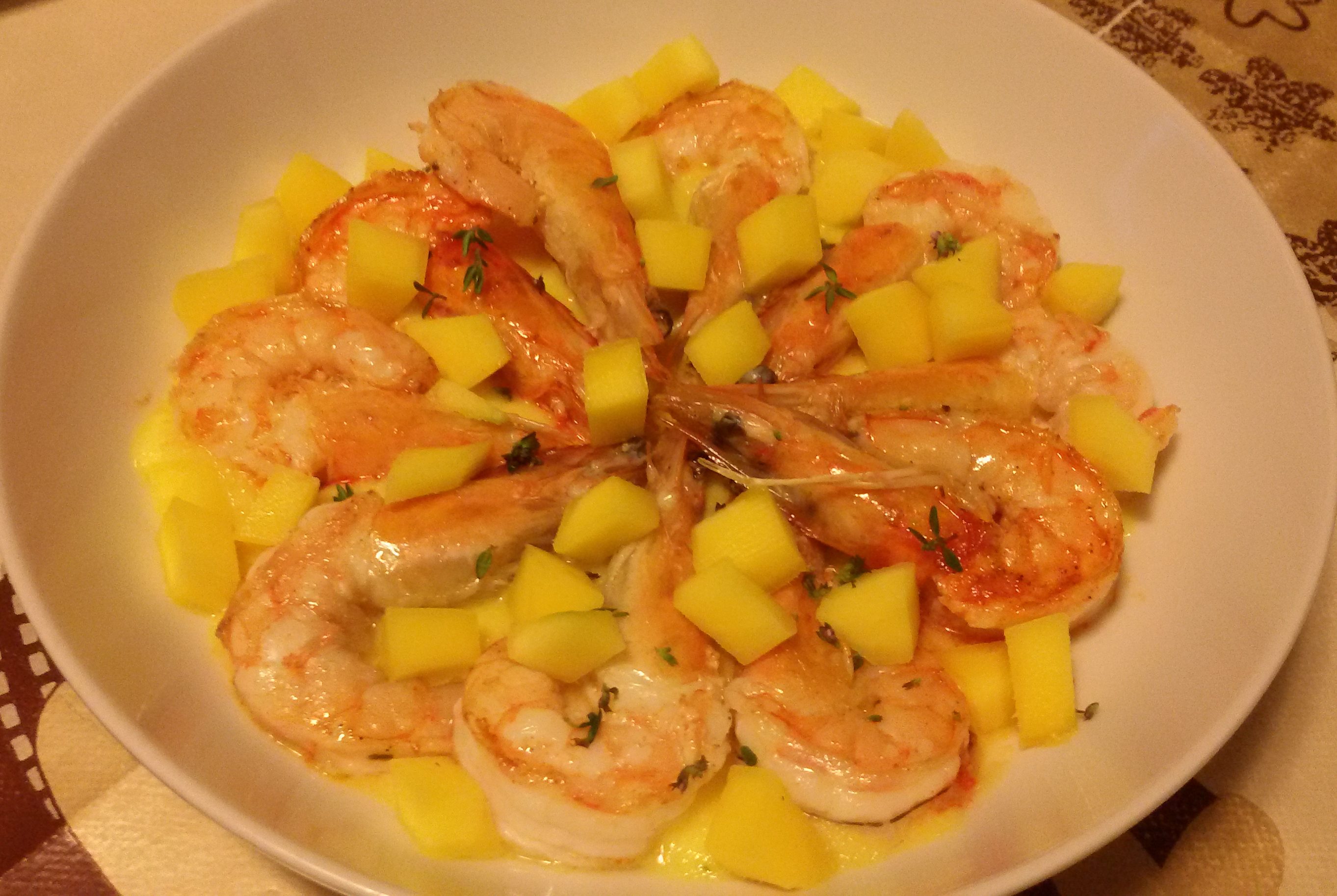Mazzancolle e mango