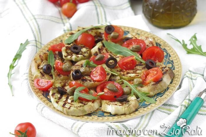 Melanzane grigliate pomodorini e olive